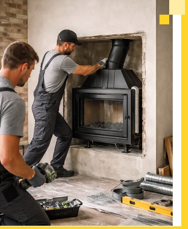 Установка каминных топок в Абакане: монтаж, подключение