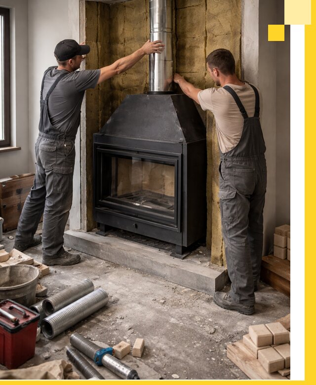 Изготовление и монтаж закрытых каминов в Абакане под ключ