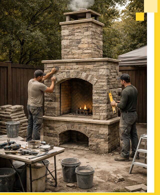 Проектирование и установка уличных каминов в Абакане