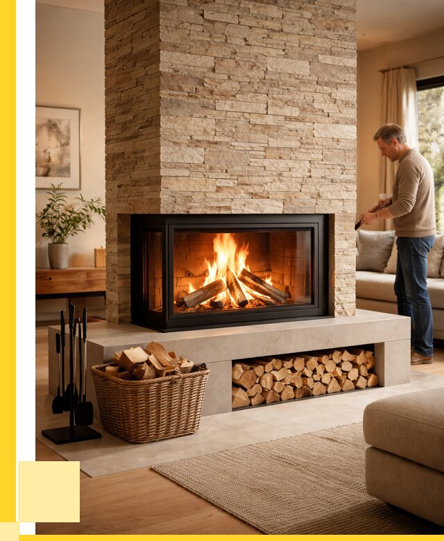 Дровяной камин под ключ в Абакане от 204300 р. | ЭриданБкн