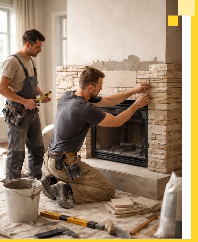 Установка и монтаж каминов для загородного дома в Абакане