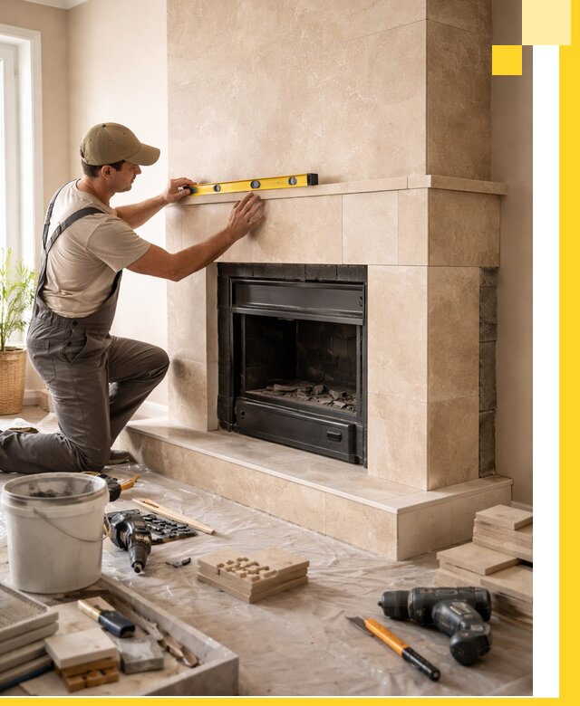 Установка и монтаж каминов в частном доме под ключ в Абакане