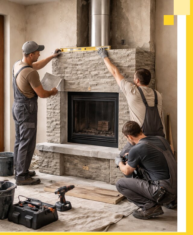 Профессиональный монтаж каминов под ключ в Абакане для дома