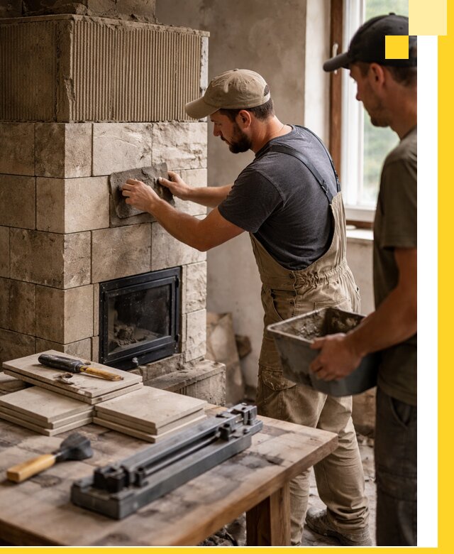 Профессиональная облицовка печей в Абакане: керамика и камень