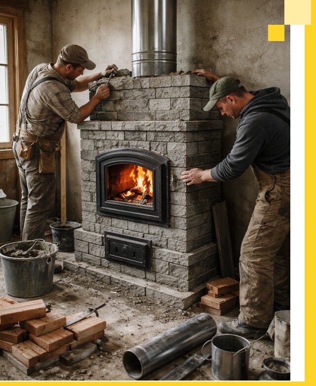 Производство, поставка и монтаж дровяных печей в Абакане