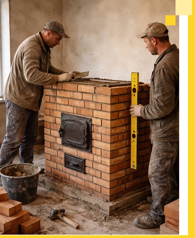 Отопительные печи под ключ в Абакане, установка и сборка