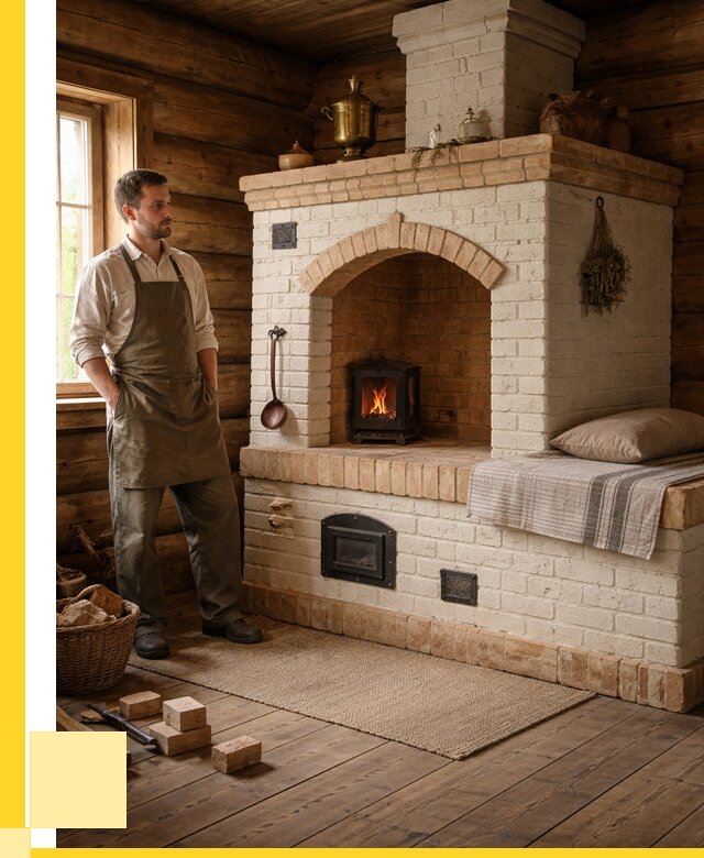 Русские печи с лежанкой под ключ в Абакане от 153225 р. ЭриданБкн