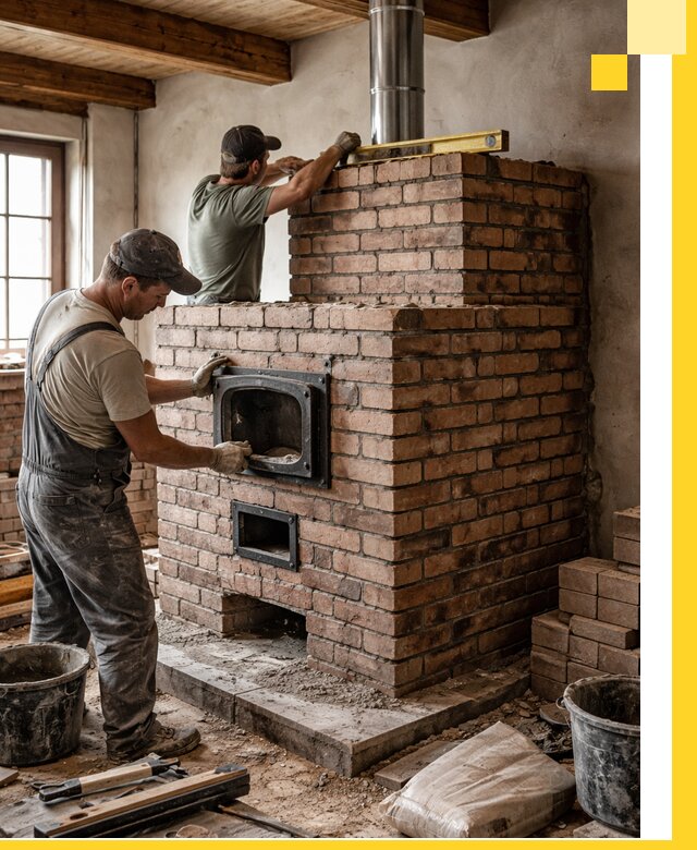 Печи для загородного дома под ключ в Абакане — монтаж и сервис