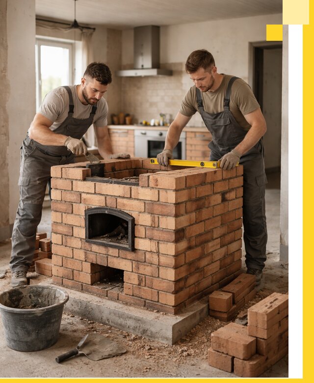 Установка и монтаж печей в частном доме в Абакане под ключ