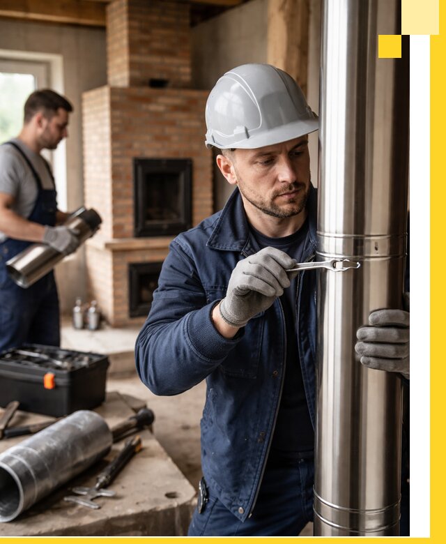 Профессиональный монтаж дымоходов для печей в Абакане