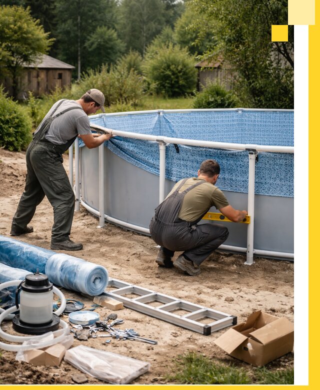 Установка и монтаж каркасных бассейнов в Абакане под ключ