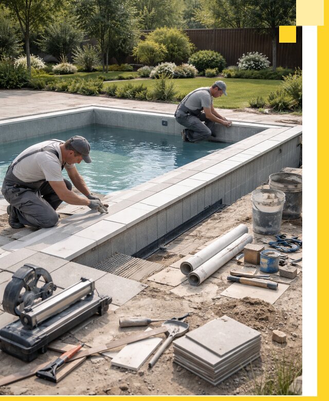 Строительство открытых бассейнов под ключ в Абакане профессионально