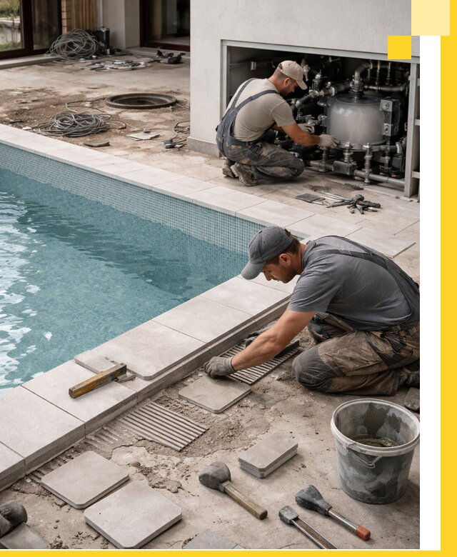 Строительство и монтаж бассейнов в коттедже в Абакане