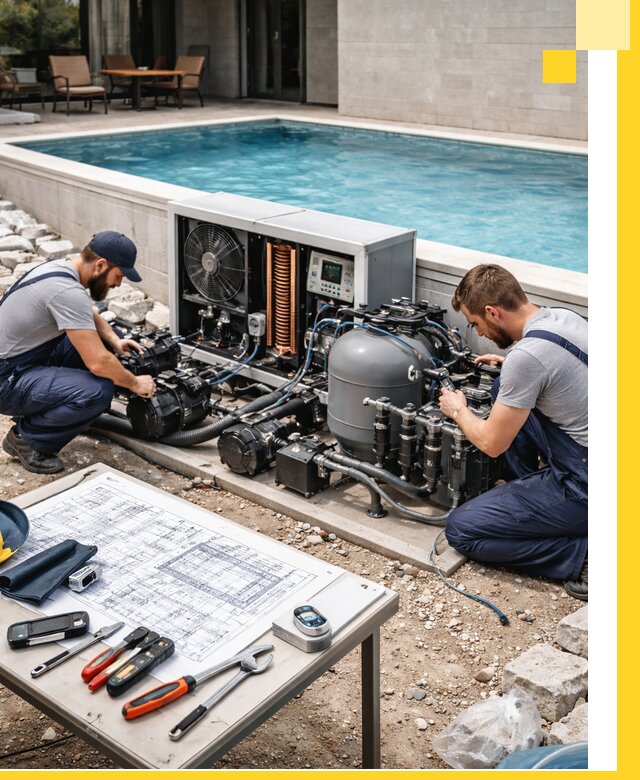 Проектирование и монтаж бассейнов с подогревом в Абакане