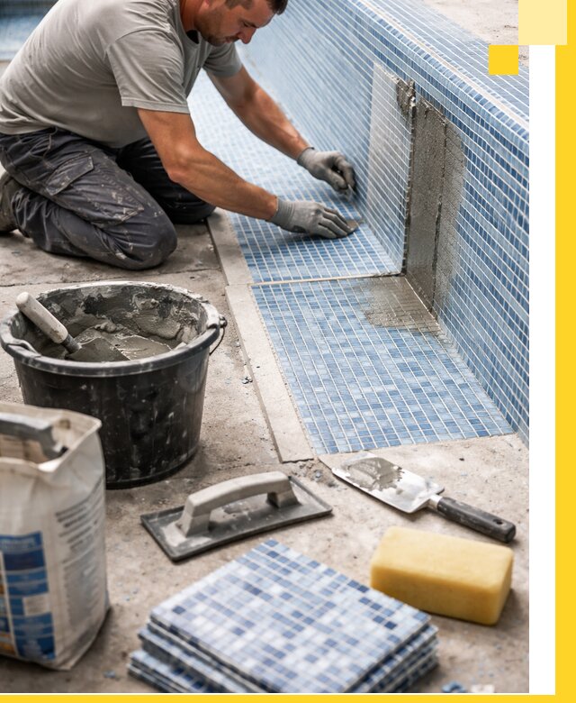 Укладка и ремонт мозаики для бассейнов под ключ в Абакане