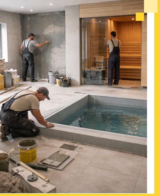 Проектирование и строительство сауны с бассейном в Абакане