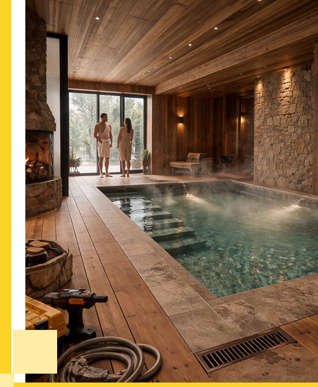 Проекты бань с бассейном под ключ в Абакане от 76613 р., ЭриданБкн