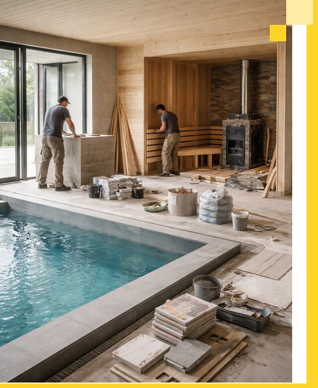 Проектирование и строительство бань с бассейном в Абакане