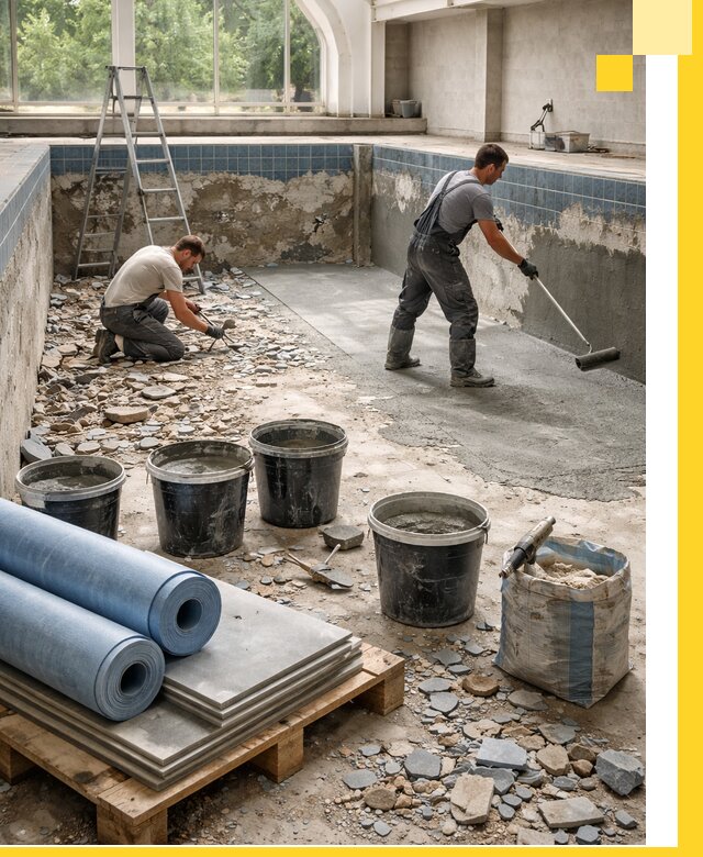 Реконструкция бассейнов в Абакане: ремонт, гидроизоляция