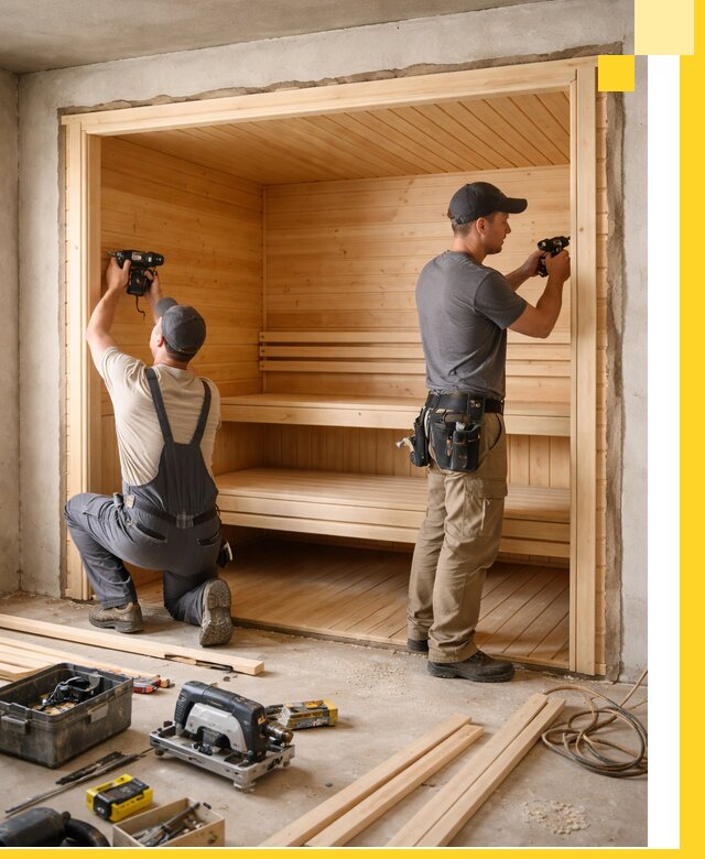 Монтаж саун под ключ в Абакане — проектирование и установка