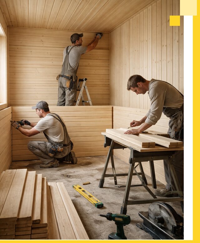 Обшивка саун в Абакане из натуральной древесины под ключ