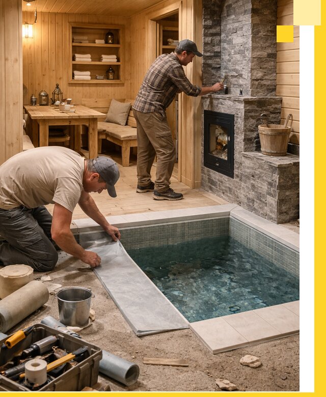 Строительство бань с комнатой отдыха под ключ в Абакане