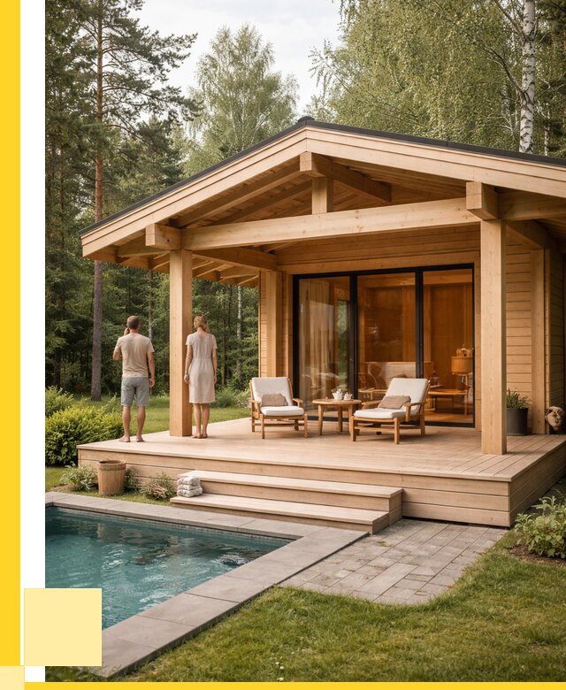 Бани с террасой под ключ в Абакане от 612900 р. | ЭриданБкн