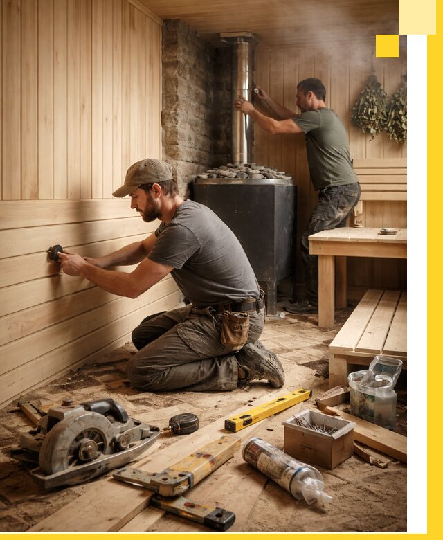 Полное строительство и оснащение парных под ключ в Абакане