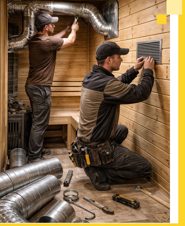 Проектирование и монтаж вентиляции бани в Абакане под ключ