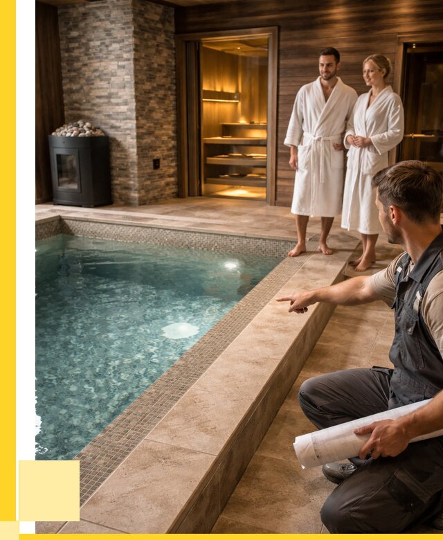 Проект бани с бассейном под ключ в Абакане от 66398 р. | ЭриданБкн