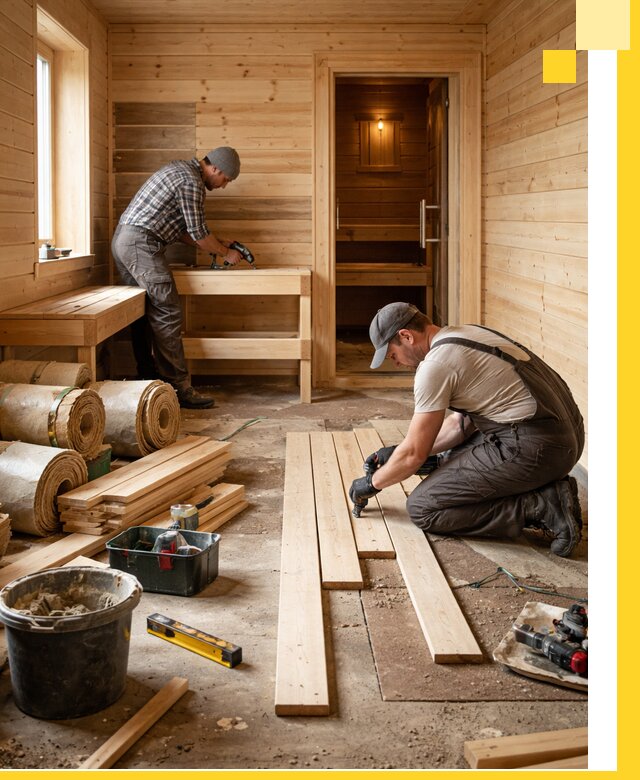 Индивидуальный проект бани с комнатой отдыха под ключ в Абакане