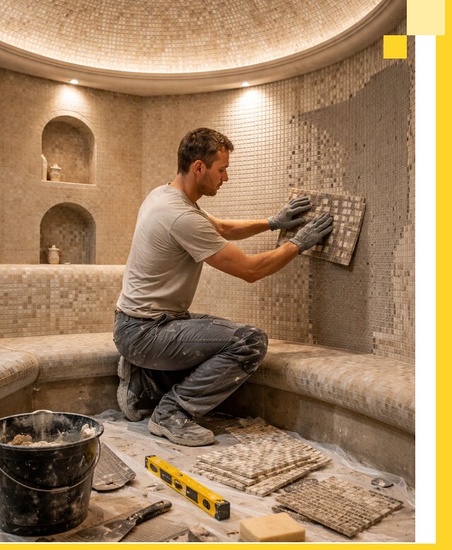 Устройство и монтаж домашнего хамама под ключ в Абакане