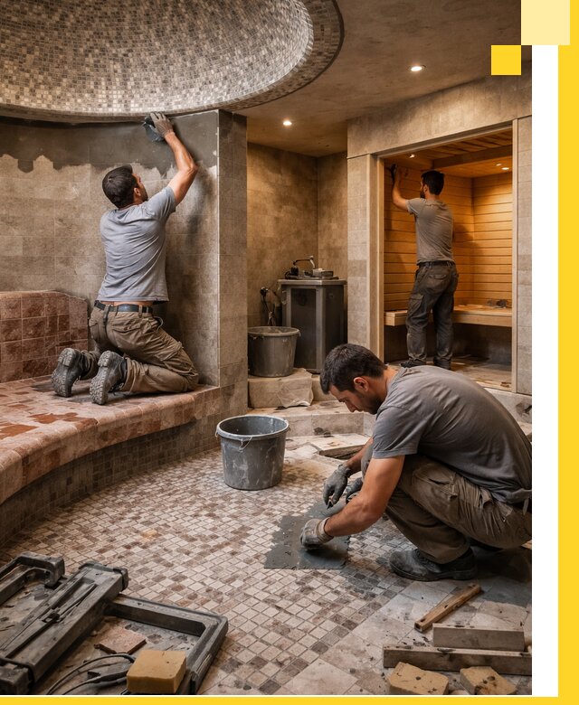 Проект и строительство хамама бани и сауны под ключ в Абакане