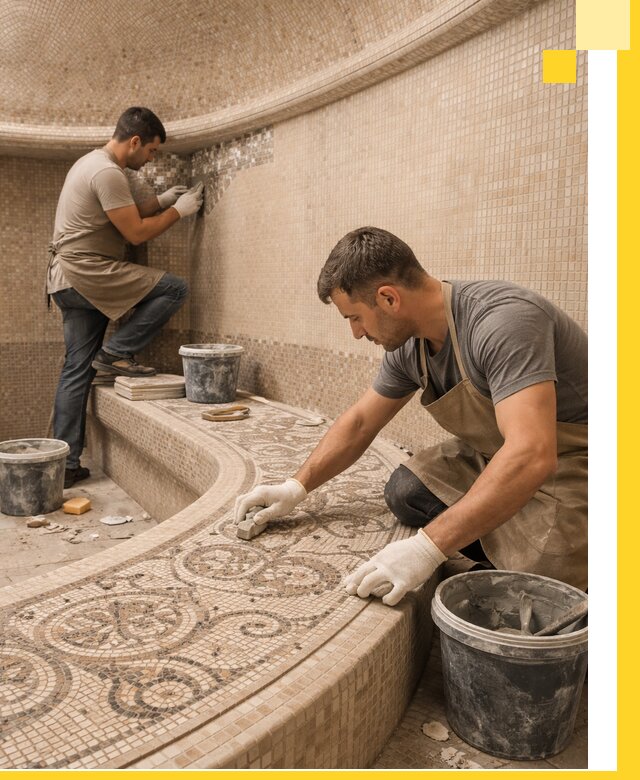 Плитка для хамама в Абакане, укладка, подбор и поставка