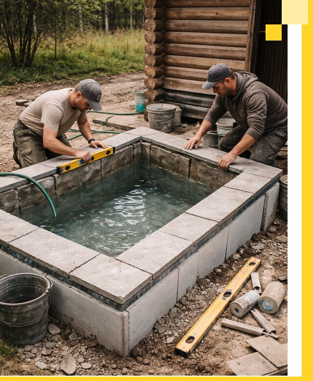 Изготовление и установка холодных купелей под ключ в Абакане